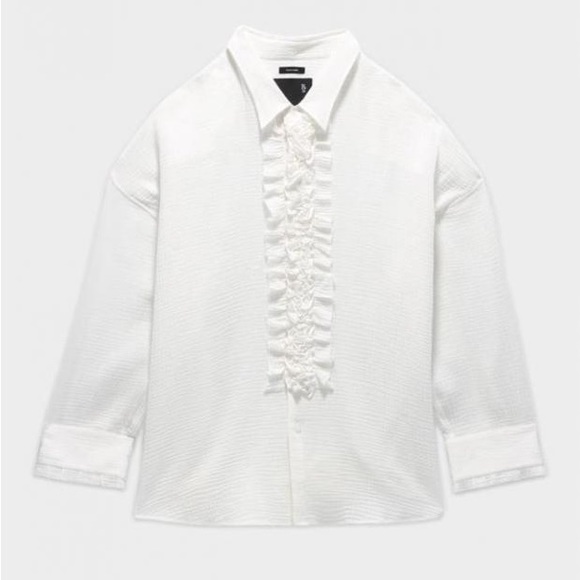 R13 Drop Neck Tuxedo Workshirt. Size XS - Picture 5 of 11